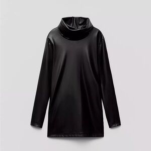 FAUX LEATHER MINI DRESS ZW LIMITED EDITION